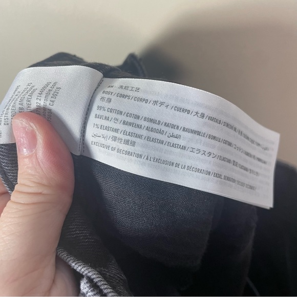 Abercrombie & Fitch High Rise Mom Short Black Exposed Button Fly Curve Love - Picture 7 of 9